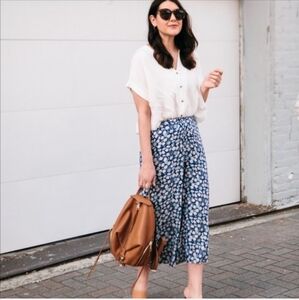 Madewell Huston Pull On Crop Pants in French Floral